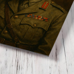 Adrian Carton de Wiart eye patch portrait metal print mockup
