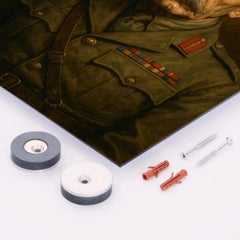 Adrian Carton de Wiart eye patch portrait metal print mockup
