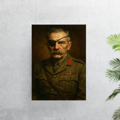 Adrian Carton de Wiart eye patch portrait poster 7