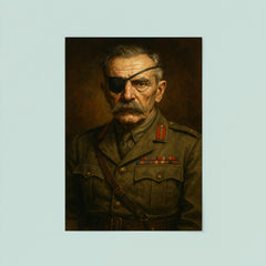 Adrian Carton de Wiart eye patch portrait poster 8