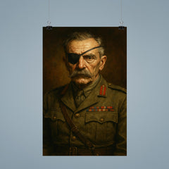 Adrian Carton de Wiart eye patch portrait poster 9