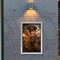 Adrian Carton de Wiart eyepatch and swagger stick poster 2