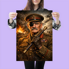 Adrian Carton de Wiart eyepatch and swagger stick poster 3
