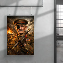 Adrian Carton de Wiart eyepatch and swagger stick poster 4