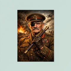Adrian Carton de Wiart eyepatch and swagger stick poster 8