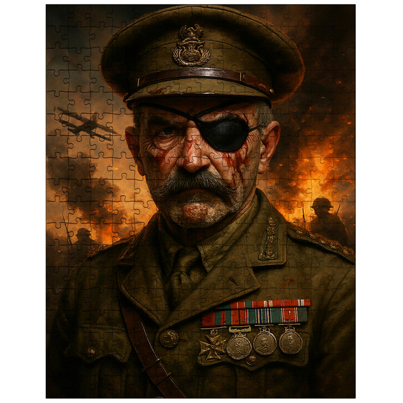 Adrian Carton de Wiart eyepatch battle portrait jigsaw puzzle