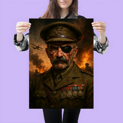 Adrian Carton de Wiart eyepatch battle portrait poster 3