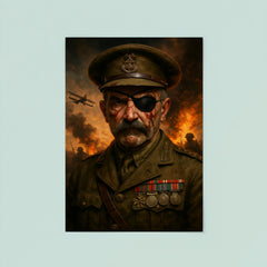 Adrian Carton de Wiart eyepatch battle portrait poster 8