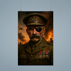 Adrian Carton de Wiart eyepatch battle portrait poster 9