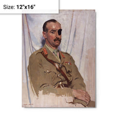 Adrian Carton de Wiart metal print on a plain backdrop in size 12"x16".