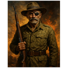 Adrian Carton de Wiart one eyed battlefield portrait jigsaw puzzle