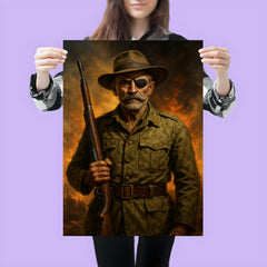 Adrian Carton de Wiart one eyed battlefield portrait poster 3