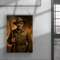Adrian Carton de Wiart one eyed battlefield portrait poster 4