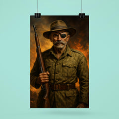 Adrian Carton de Wiart one eyed battlefield portrait poster 6