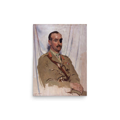 Adrian Carton de Wiart poster on a plain backdrop in size 12"x16".