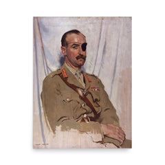 Adrian Carton de Wiart poster on a plain backdrop in size 18"x24".