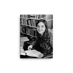 Adrienne Rich canvas print on a plain backdrop in size 12"x16".