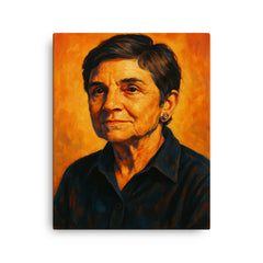 Adrienne Rich canvas print on a plain backdrop in size 16"x20".