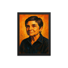 Adrienne Rich framed print on a plain backdrop in size 12"x16".