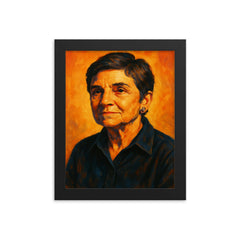 Adrienne Rich framed print on a plain backdrop in size 8"x10".