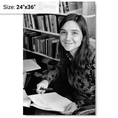Adrienne Rich metal print on a plain backdrop in size 24"x36".