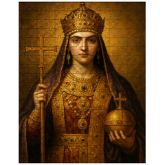 Aelia Pulcheria in imperial Christian regalia jigsaw puzzle