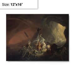 Aeneas and the Sibyl, ca 1800 metal print on a plain backdrop in size 12"x16".