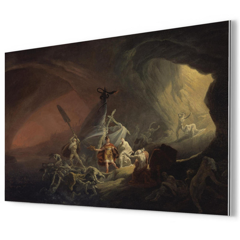 Aeneas and the Sibyl, ca 1800 metal print mockup