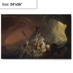 Aeneas and the Sibyl, ca 1800 metal print on a plain backdrop in size 24"x36".