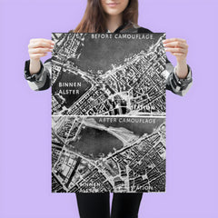 Aerial Photos of Hamburg, Germany During WWII: Camouflage Over Binnen Alster poster 3