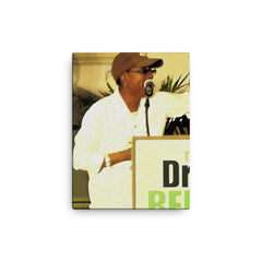 Afeni Shakur canvas print on a plain backdrop in size 12"x16".