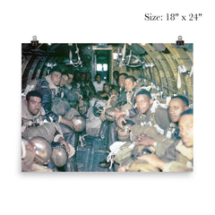 African American Paratroopers of the 555th Parachute Infantry Battalion Jumping from Douglas C-47, Wallowa Forest, Oregon, 1945 poster 5