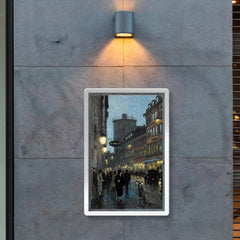 Aftenstemning (Street in the Evening) by Paul Gustave Fischer poster 2