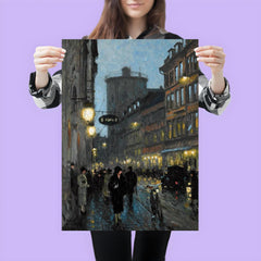 Aftenstemning (Street in the Evening) by Paul Gustave Fischer poster 3