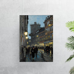Aftenstemning (Street in the Evening) by Paul Gustave Fischer poster 7