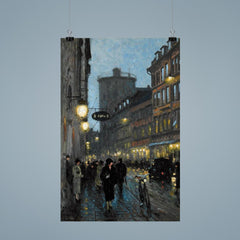 Aftenstemning (Street in the Evening) by Paul Gustave Fischer poster 9