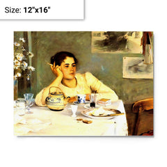 After Breakfast By Elin Kleopatra Danielson Gambogi metal print on a plain backdrop in size 12"x16".