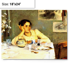 After Breakfast By Elin Kleopatra Danielson Gambogi metal print on a plain backdrop in size 18"x24".