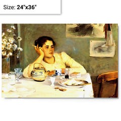 After Breakfast By Elin Kleopatra Danielson Gambogi metal print on a plain backdrop in size 24"x36".