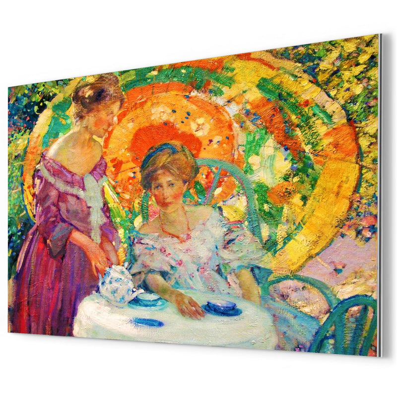 Afternoon Tea by Richard Emile Miller metal print mockup