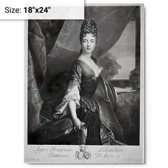 Agnes Le Louchier metal print on a plain backdrop in size 18"x24".