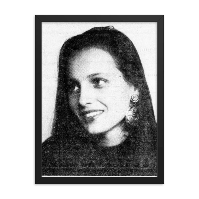 Agnieszka Kotlarska framed print on a plain backdrop in size 18