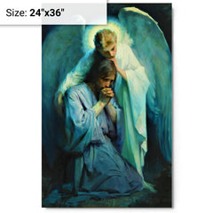 Agony In The Garden By Frans Schwartz metal print on a plain backdrop in size 24"x36".