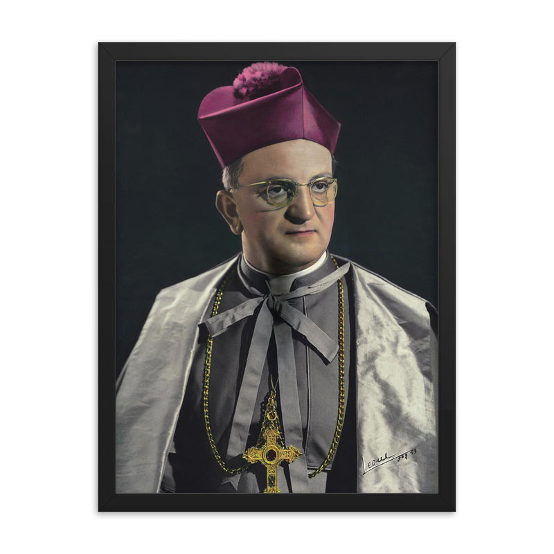 Agostino Ernesto Castrillo framed print on a plain backdrop in size 18