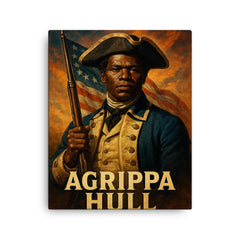 Agrippa Hull canvas print on a plain backdrop in size 16"x20".