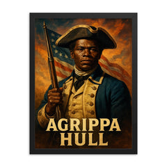 Agrippa Hull framed print on a plain backdrop in size 18"x24".