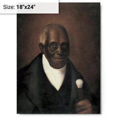 Agrippa Hull metal print on a plain backdrop in size 18"x24".