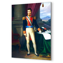 Agustin I of Mexico metal print mockup