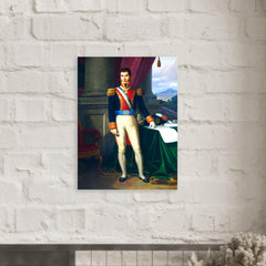Agustin I of Mexico metal print mockup