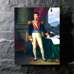 Agustin I of Mexico metal print mockup